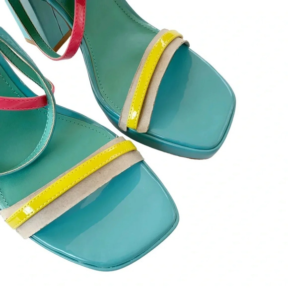 Marc Fisher Acres Heeled Platform Retro Ankle Wrap Tie Sandal Size 9.5 NWT - Picture 11 of 15